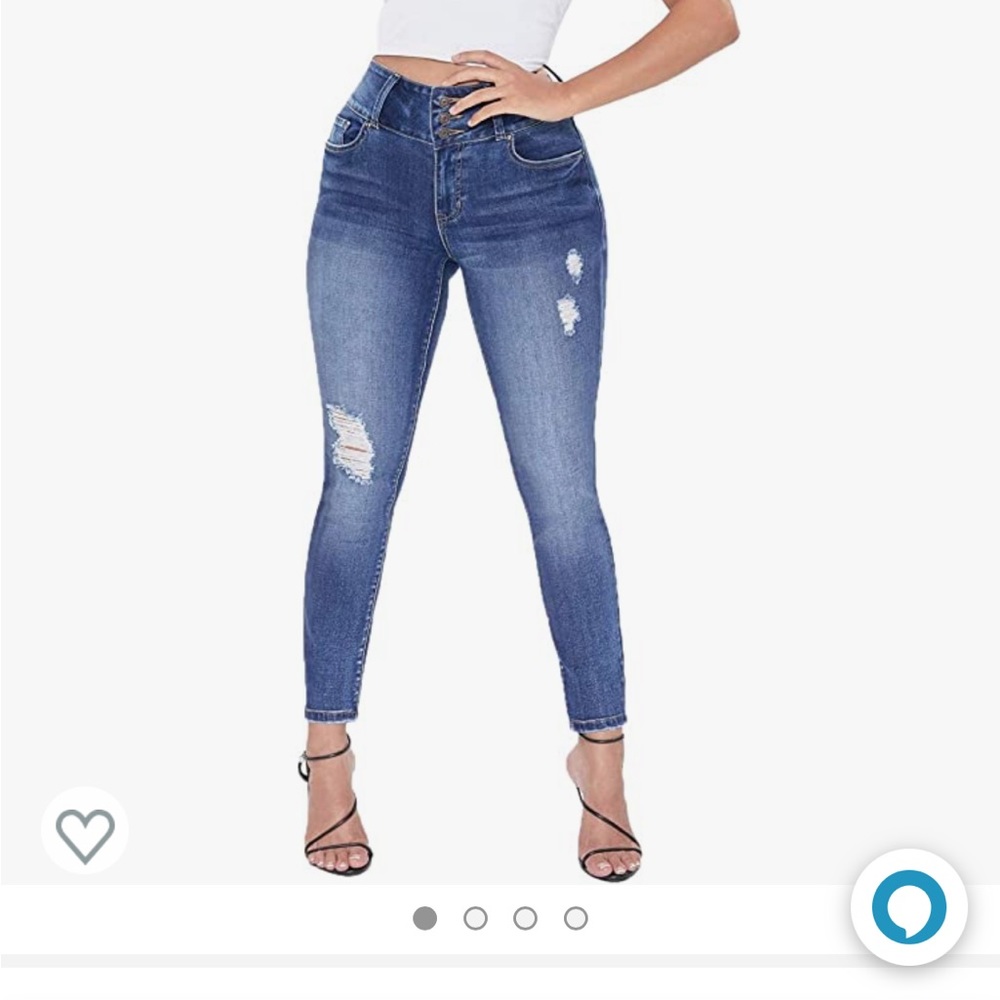 High rise skinny jeans
